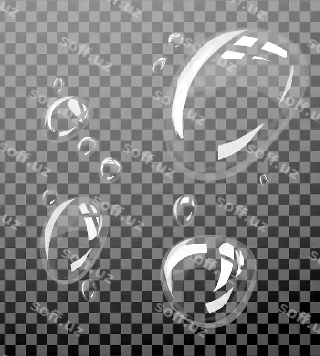 Oq suv aks ettirilgan qabirlari ochiq fonda | White water bubbles with reflection set transparent background