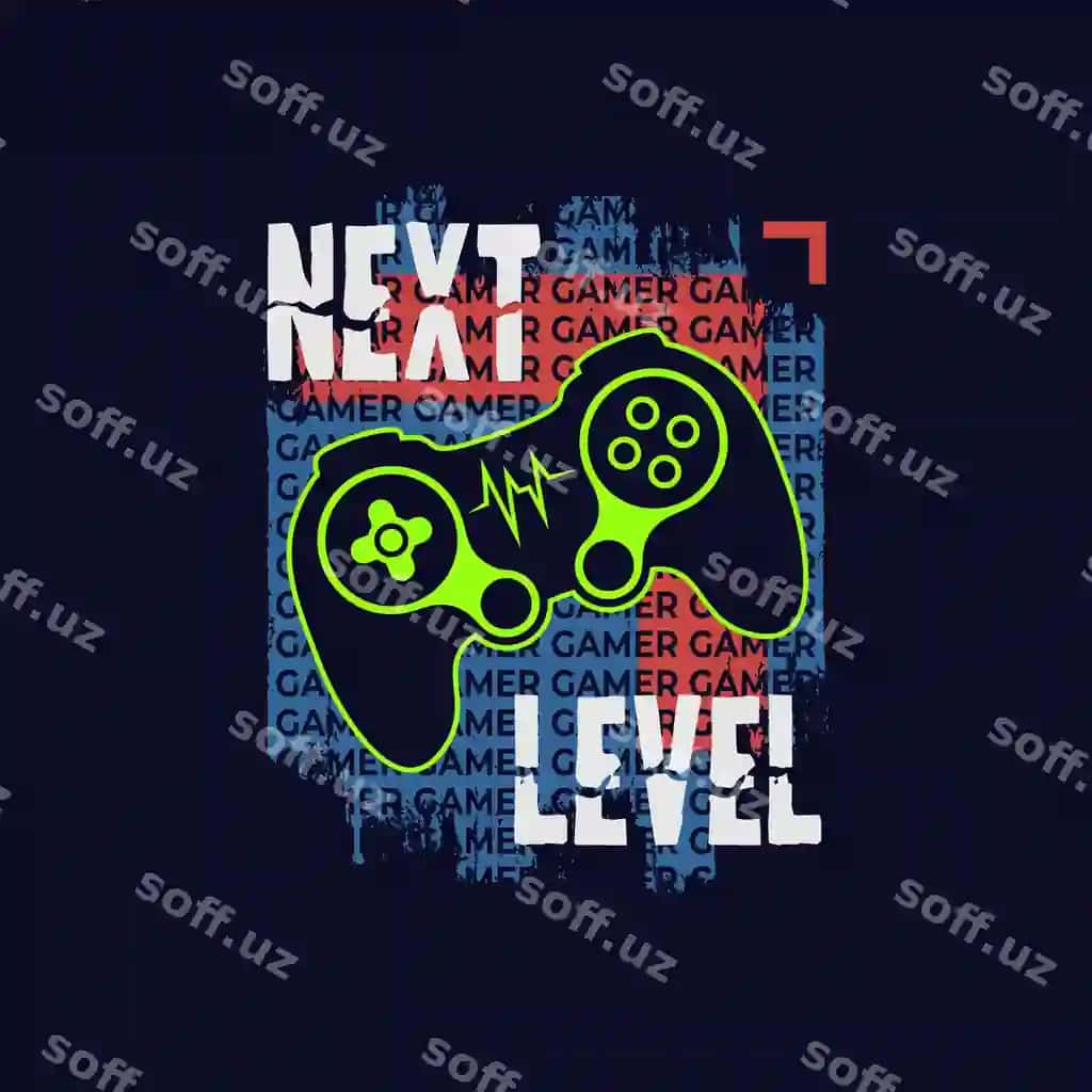 Vektor djoyustiklar gamepad illustratsiyasi slogan matn bilan futbolka bosmalari | Vector joysticks gamepad illustration with slogan text tshirt prints