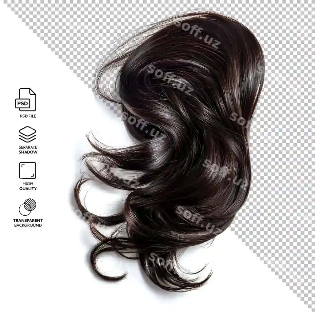 Soch orqa fonsiz ajraltirilgan | Hair isolated without background