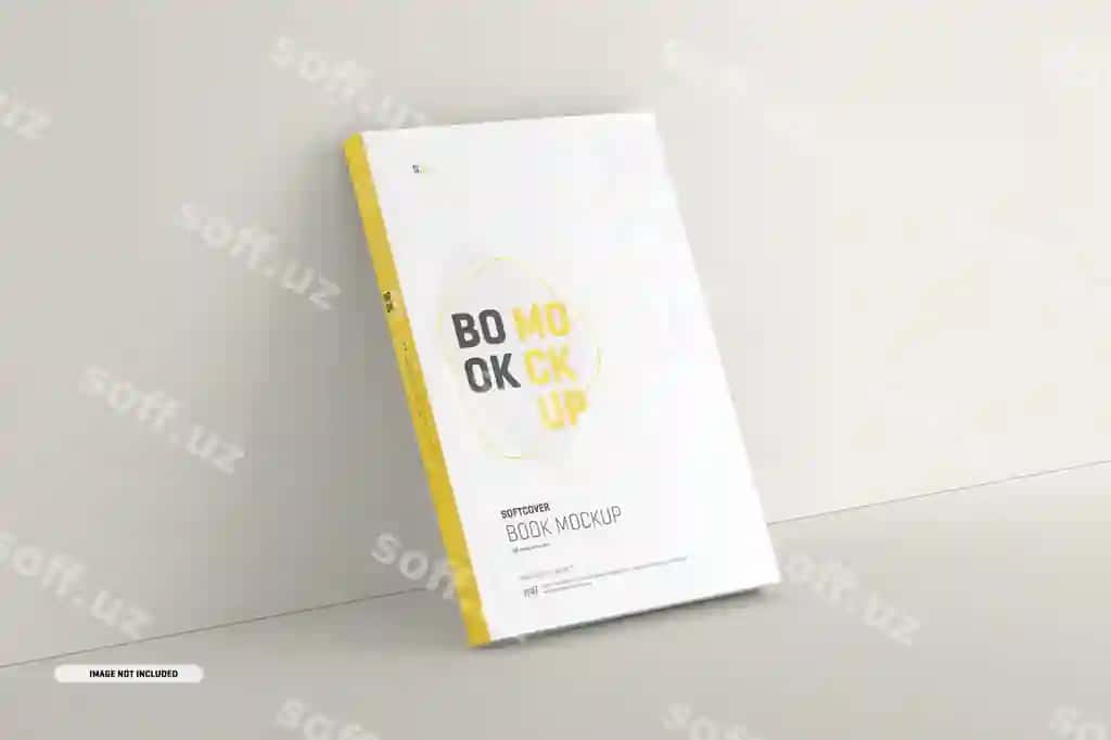 Mockup yangi muqaddiy qo‘shiq nusxasi | Softcover book cover mockup