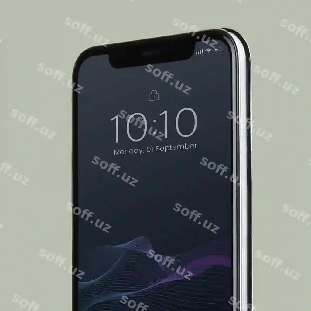 Qora ekranli akillı telefon namuna dizayni | Black screen smartphone mockup design
