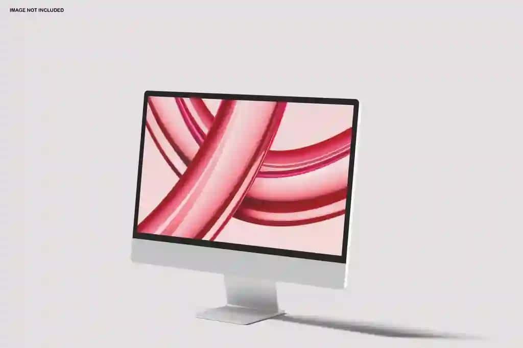 Ish stoli monitor maketi | Desktop monitor mockup