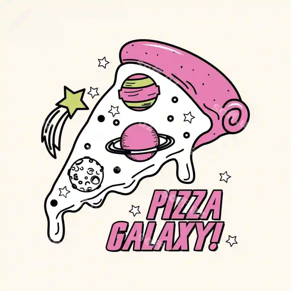 Oq fonda ajratilgan multfilmli pizza vektorli illyustratsiyasi | Slice cartoon pizza vector illustration isolated off white background