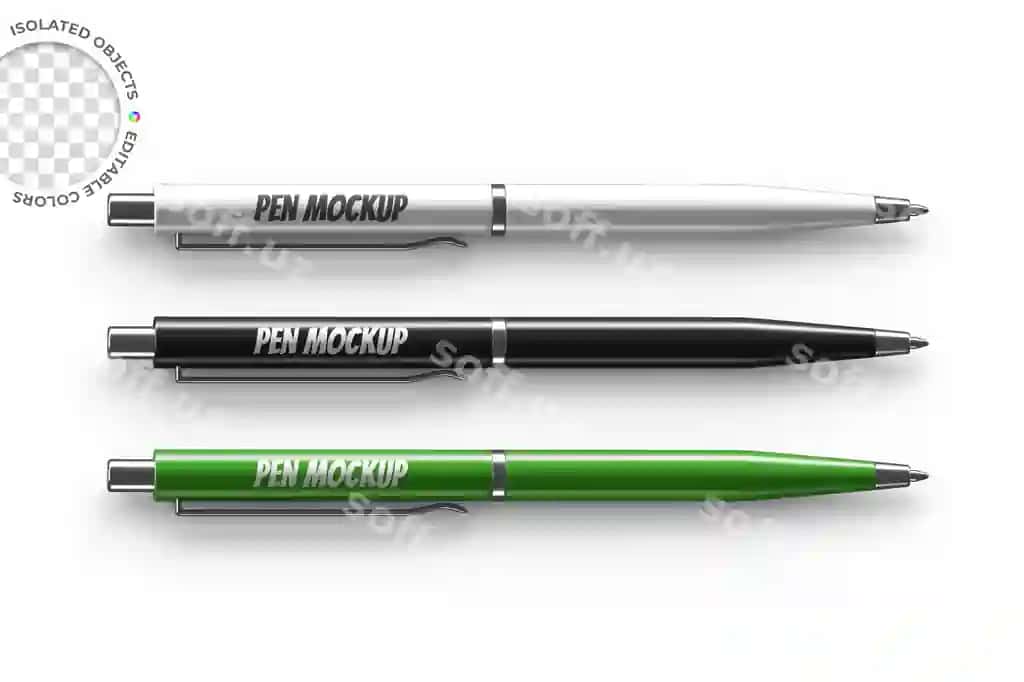 Izolyatsiya qilingan qalam maketi | Pen mockup isolated