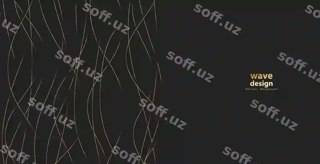 Abstrakt fon oltin to'lqin chiziqlar bilan hasharot uslubi | Abstract background with gold line wave luxury style