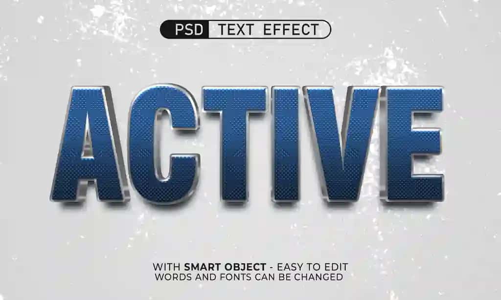 3D effektli tahrirlanadigan matn faol | Editable text active with 3d effect