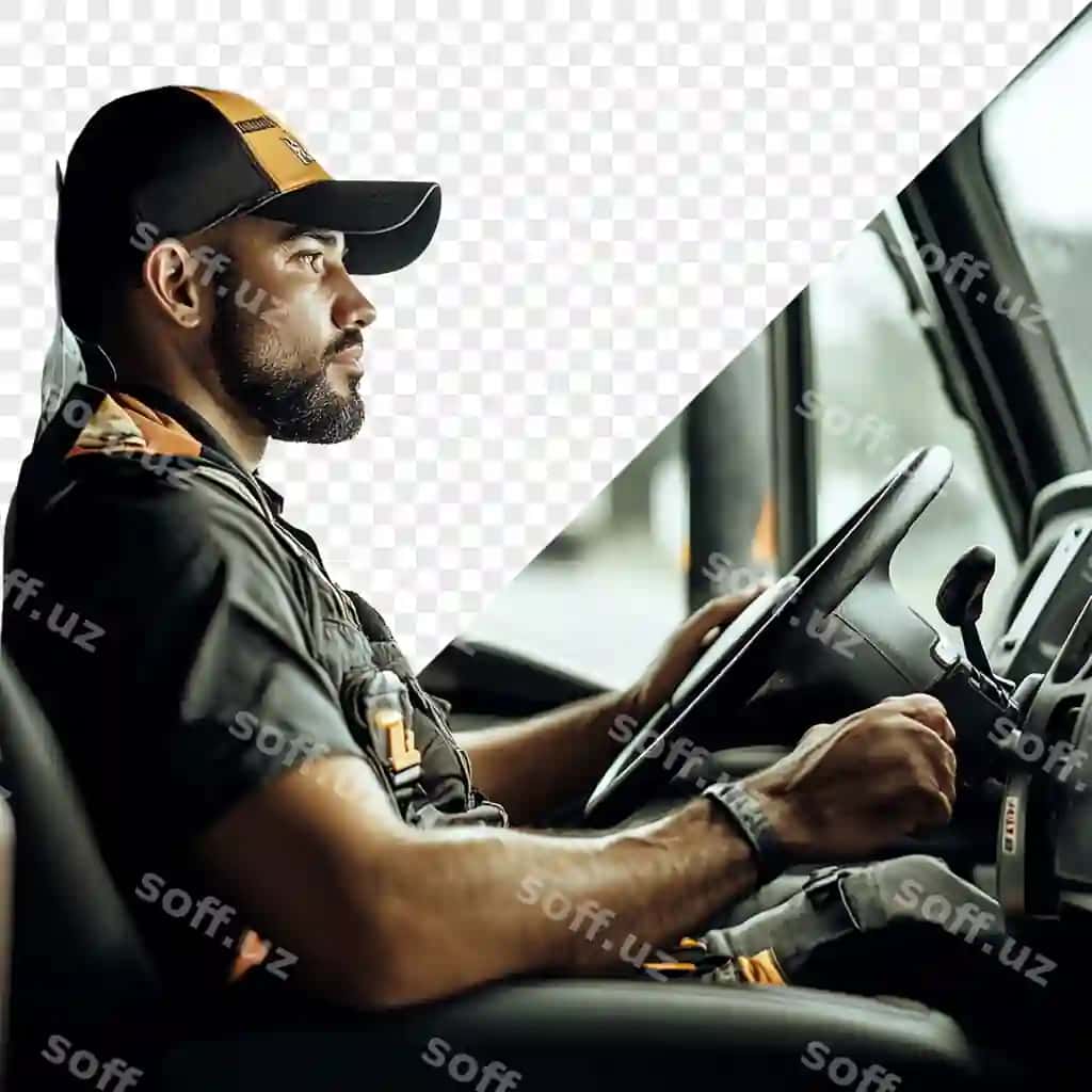Erkak qora va sariq shlyapali mashina haydamar. | Man black yellow hat is driving car