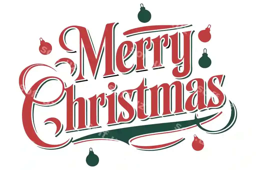 Bepul vektorli Rojdestvo bilan vektorli matnli xattotlik harflari dizayni | Free vector merry christmas vector text calligraphy lettering design