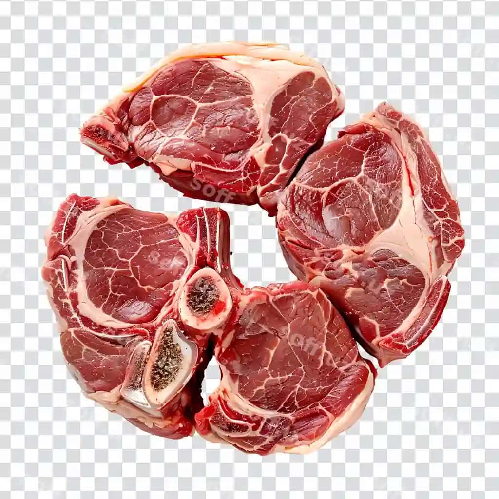 Ham gosht oq orqa fonda | Raw meat white background