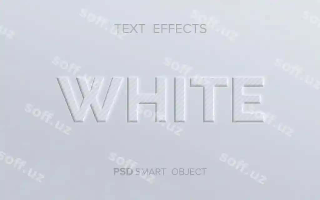 Toza kabartma matn effekti | Clean emboss text effect