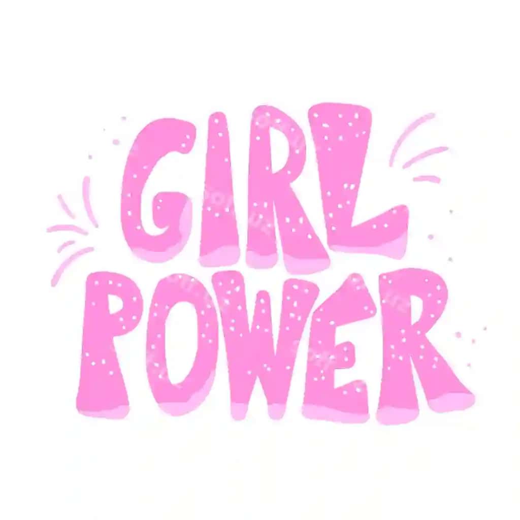 Qizlar kuchi iqtibos ajraltirilgan vektor illustratsiyasi | Girl power quote isolated vector illustration