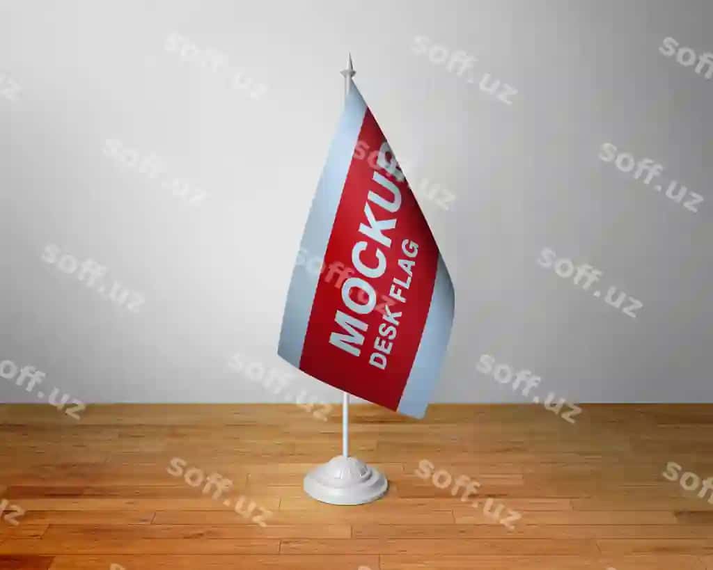 Uni maket qilish yozilgan stol bayrog'i | Desk flag that says mockup it