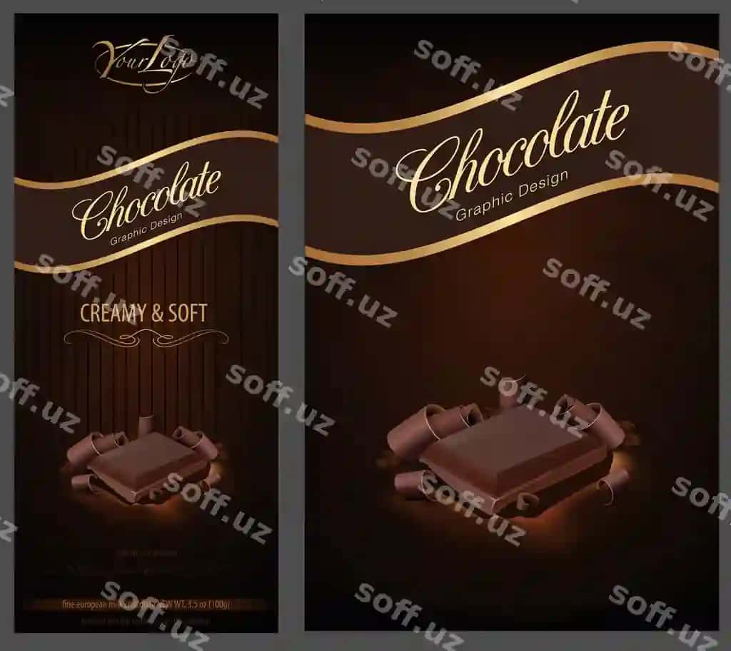 Mockup shokolad paketi dizayni reklama | Mockup chocolate package design advertising