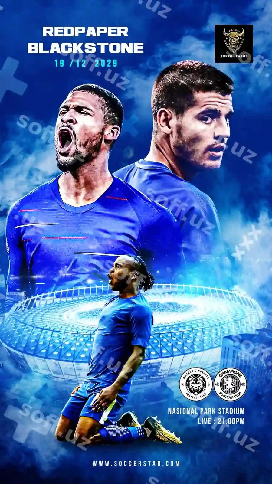 Futbol sporti futbol o'yini varaqalari ijtimoiy tarmoqlardagi post bannerlari instagram | Soccer sports football matchday flyer social media post banner instagram