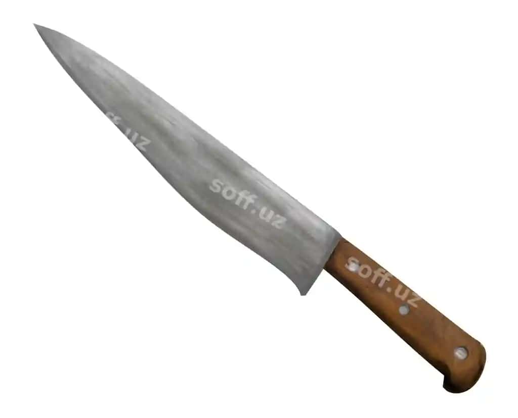 Realistik vektor illustratsiyasi pichoq kulrang uzoq | Realistic vector illustration knife gray long