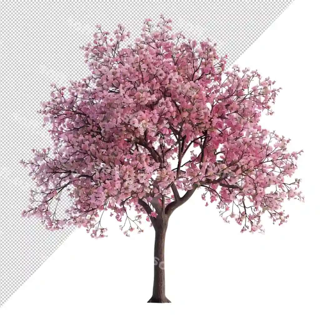 Pembe çiçəkləyən gilos ağacı | Blooming cherry blossom tree with pink flowers