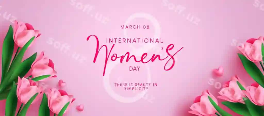 Ayollar kuni xalqaro vektor dizayn baxirli ayollar kuni matn mart | Women s day international vector design happy women s day text march