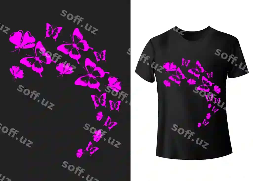 Ko'cha kiyimlari mavhum kapalak tipografiyasidagi futbolka | Streetwear abstract butterfly typography t shirt