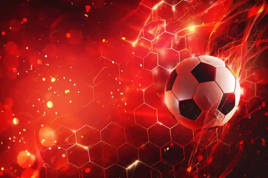 Dinamik olti burchakli futbol elementlari bilan mavhum qizil fon ar 32 ish identifikatori febd91eef20c4 | Abstract red background with dynamic hexagon patterns soccer elements ar 32 job id febd91eef20c4
