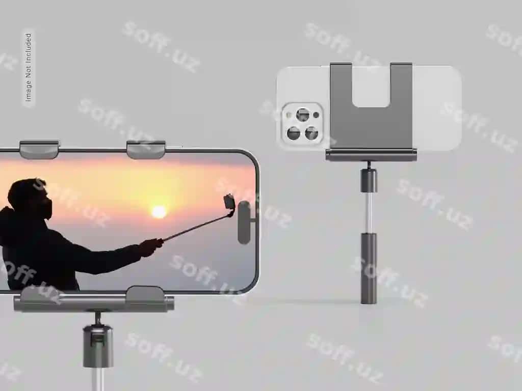 Selfi tayoqchasining maketi | Selfie stick mockup