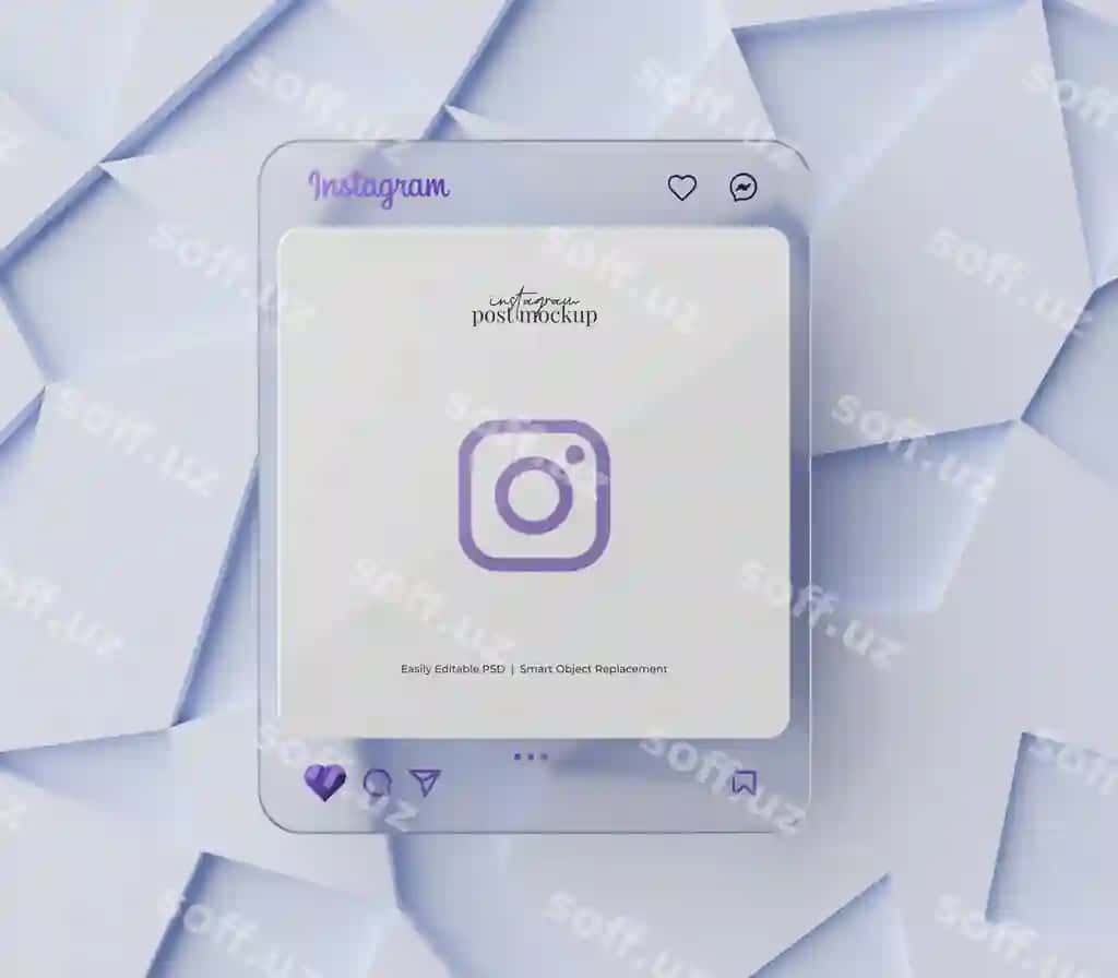Instagram post namuna 3D renderlangan sahna | Instagram post mockup 3d rendered scene