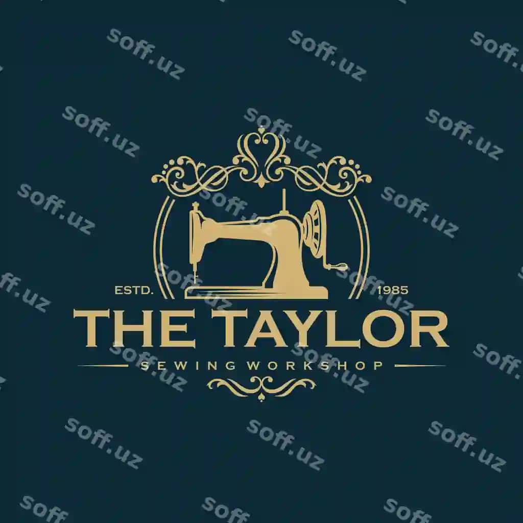 Boylik ko'ylakchi logotip shablon o'yish silueti vektor illustratsiyasi | Luxury tailor logo template sewing silhouette vector illustration
