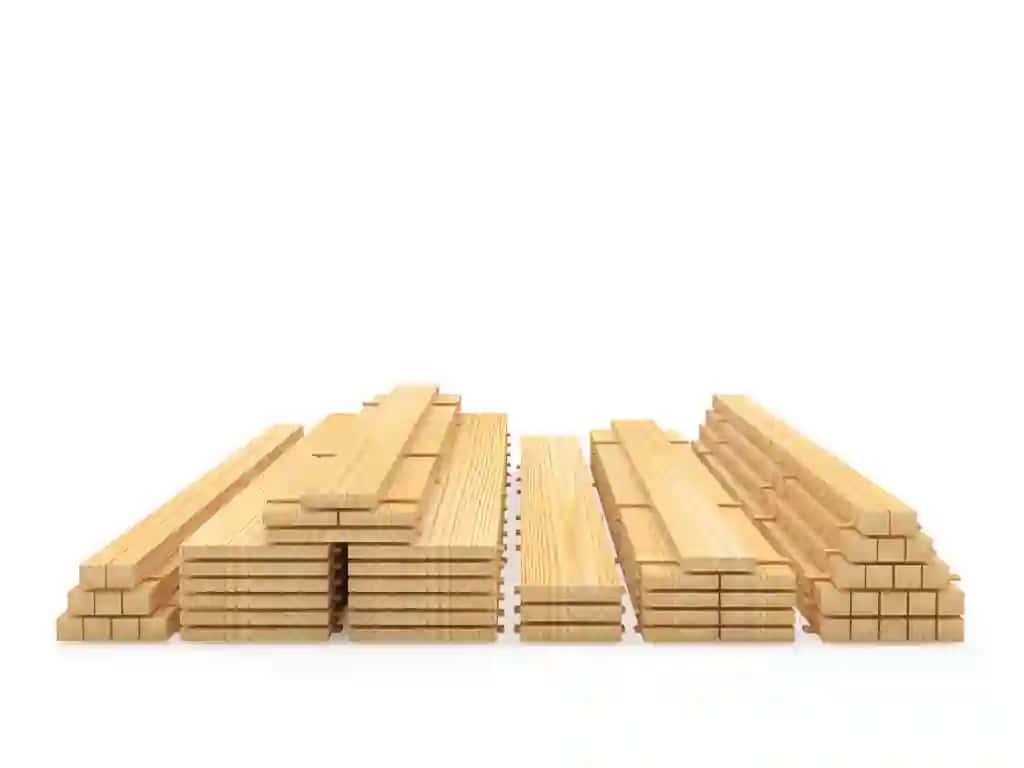 Yog'ochdan yasalgan taxtalar taxtalar stacked | Wooden boards planks are stacked