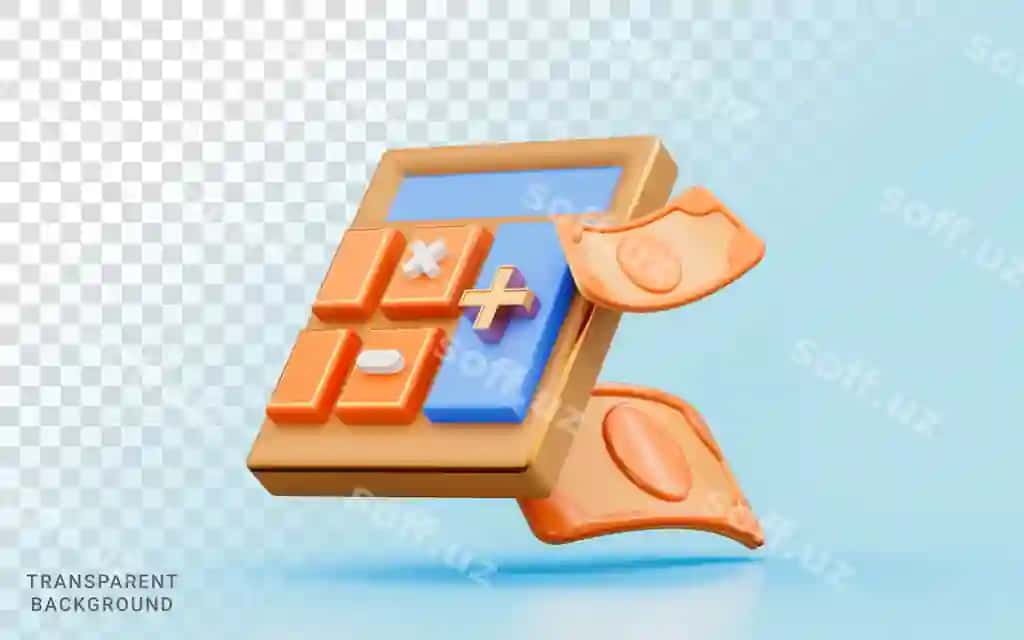 Kalkulyator dollar banknotasi 3d illustratsiya investitsiya saving moliya | Calculator dollar note 3d illustration investment saving finance