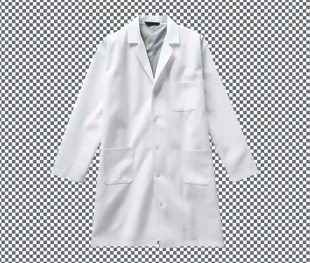 Ajoyib laboratoriya paltosi izolyatsiya qilingan shaffof fon | Magnificent lab coat isolated transparent background