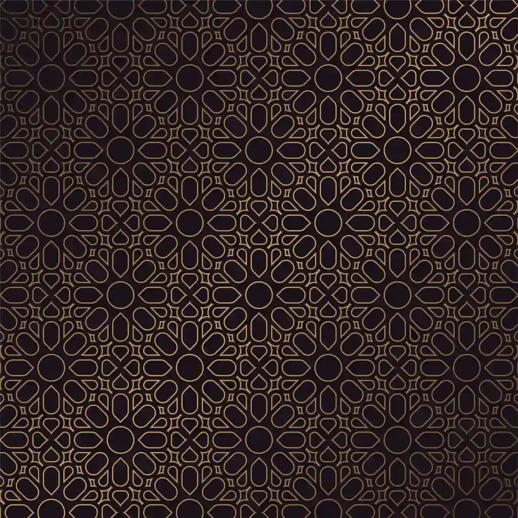 Hashamatli qora choksiz naqshli fon | Luxury dark seamless pattern background
