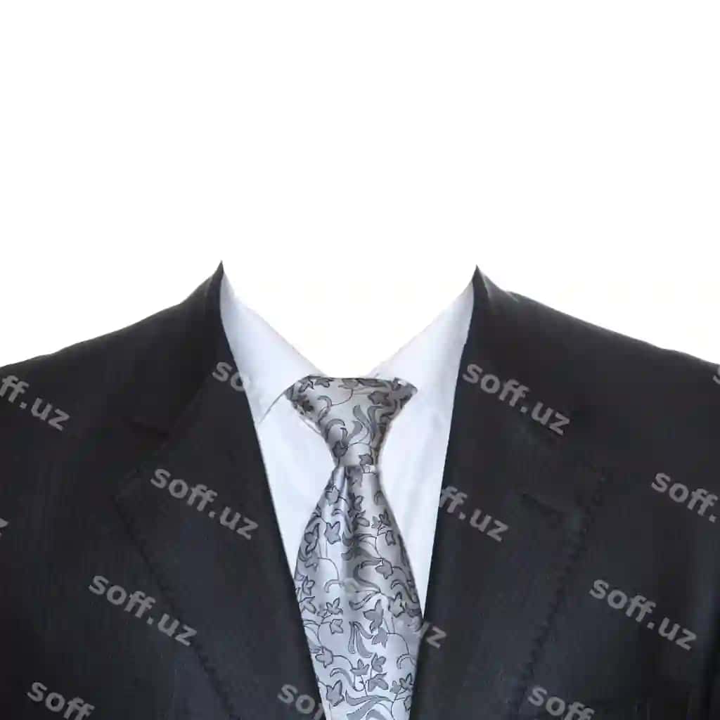 Portret qo'shadigan galstuk shabloni bilan erkaklar biznes kostyumi | Mens business suit with tie template adding portrait