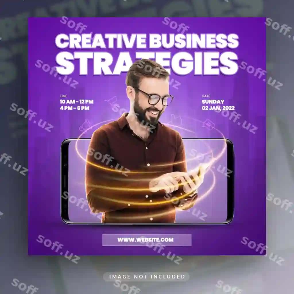 Raqamli marketing jonli vebinar korporativ ijtimoiy tarmoqlar uchun post shabloni | Digital marketing live webinar corporate social media post template