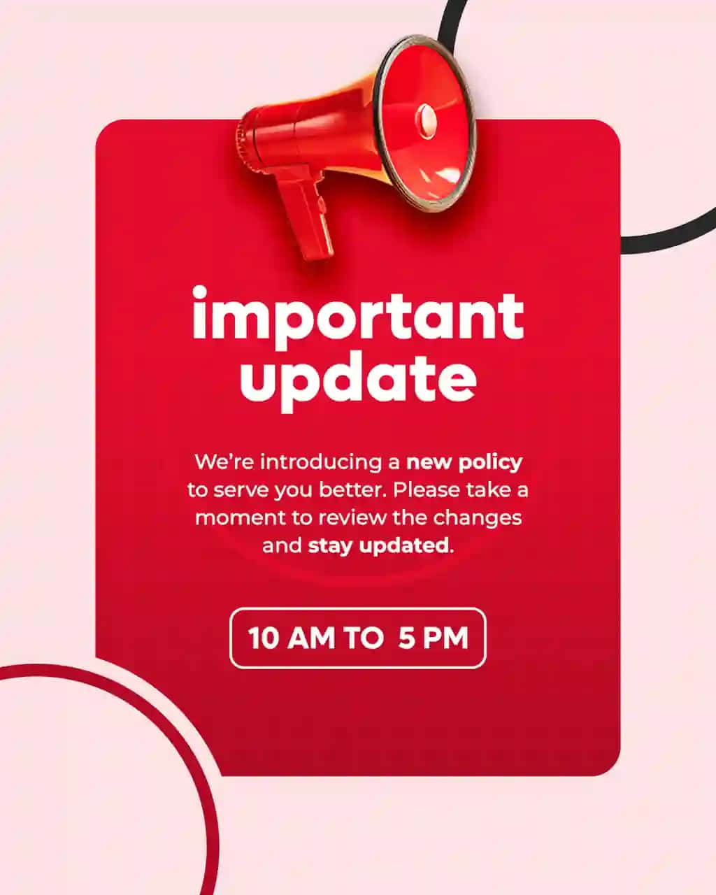 Muhim yangilash ijtimoiy media post shablonini | Important update social media post template
