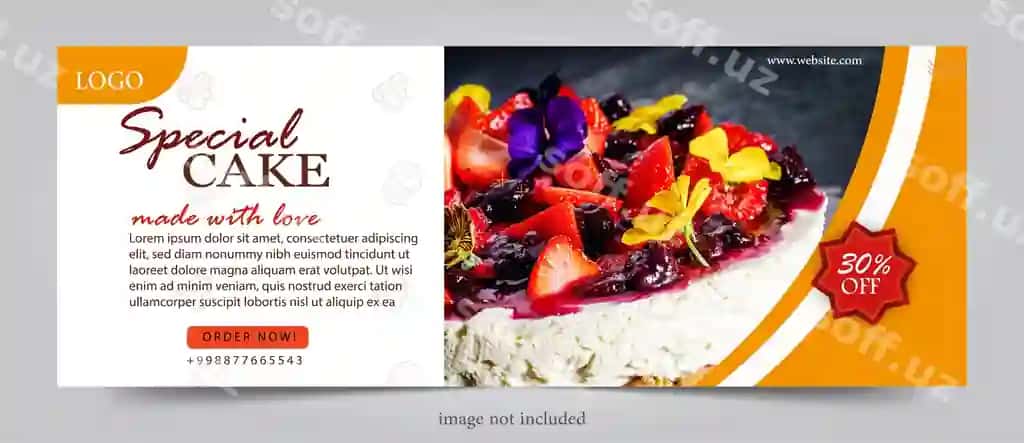 Cupcake plakati banner shabloni tekis dizayn | Cupcake poster banner template flat design