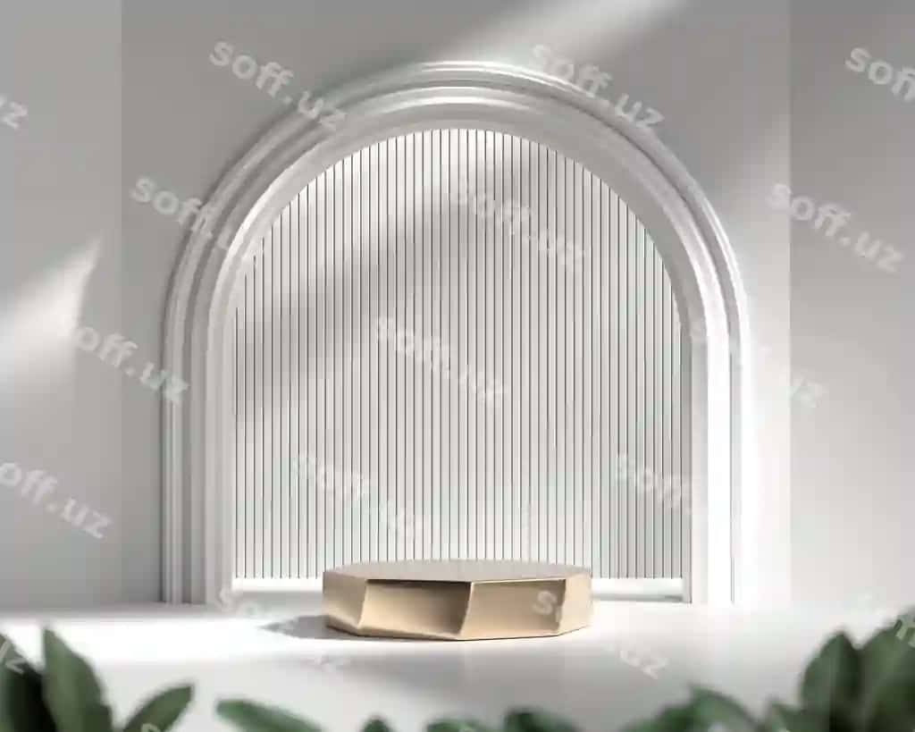 3D render platforma podiumi bitki mahsulot prezentatsiya foni bilan | 3d rendering platform podium with plant product presentation background