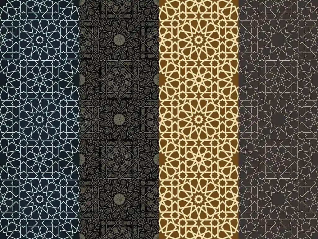Choksiz vertikal Marokash naqsh arab geometrik fon | Seamless vertical moroccan pattern arabic geometric background