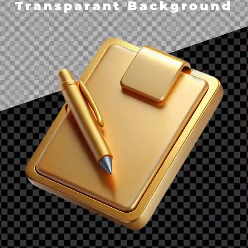 Qalam bilan ajratilgan shaffof fon bilan daftar | Notebook with pen isolated transparent background