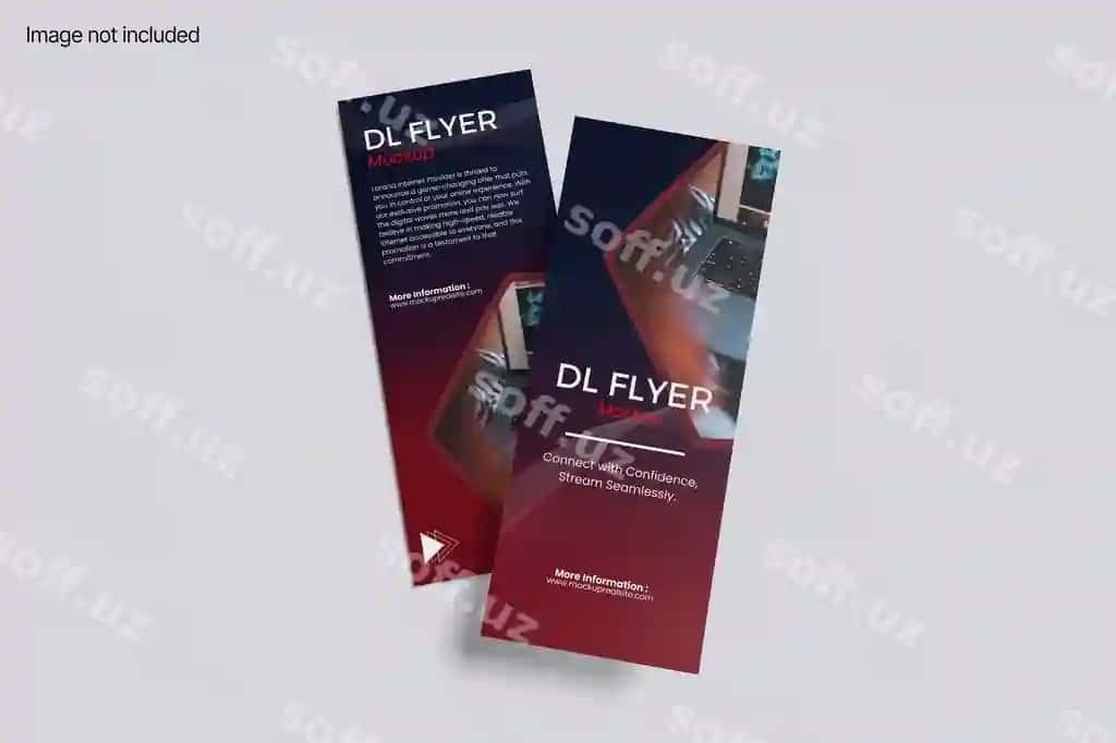 Kulrang maketli DL varaqasi | Dl flyer with grey mockup