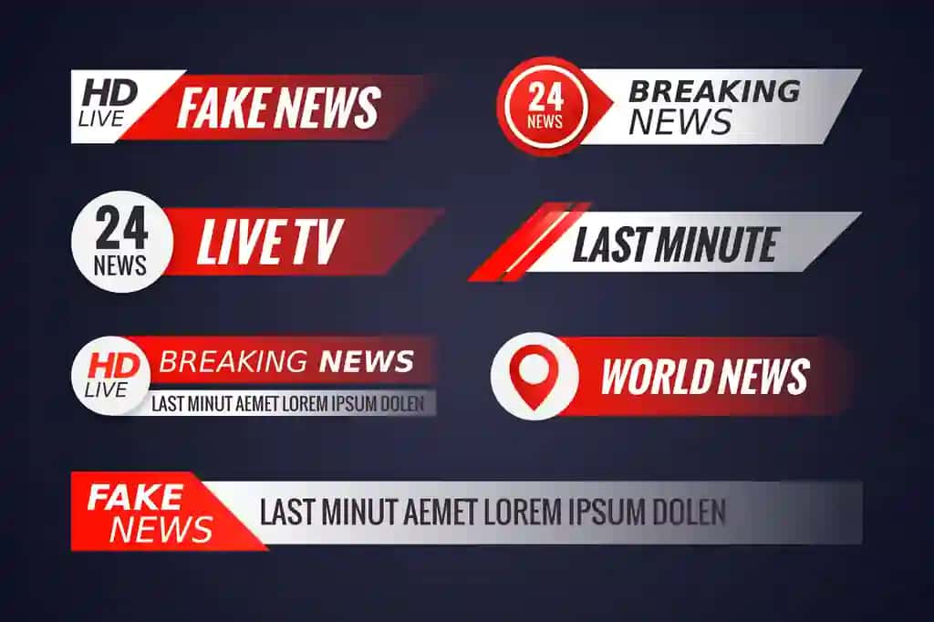Yangilik bannerlari to'plami | Collection live streams news banners
