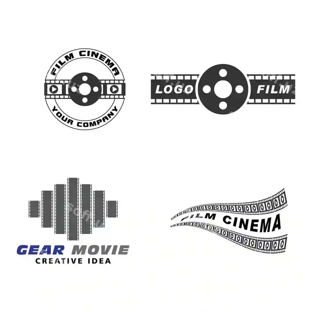 Kino film kino vektor dizayni illustratsiyasi | Movie film cinema vector design illustration 2