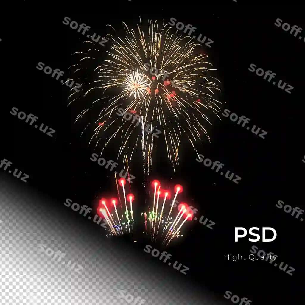Olovli ko'ngillar bayrami to'yga yangi yil bilan png psd shaffof | Fireworks celebration party happy new years png psd transfarent
