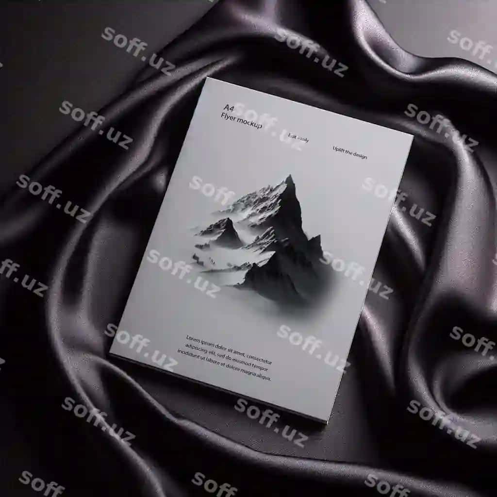 Luk sy qora flyer namunasi | Luxury black flyer mockup