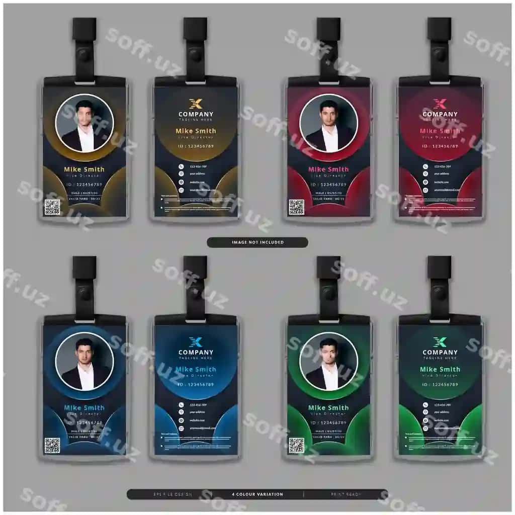 Biznes identifikatsiya kartalari komplekti | Business id cards set