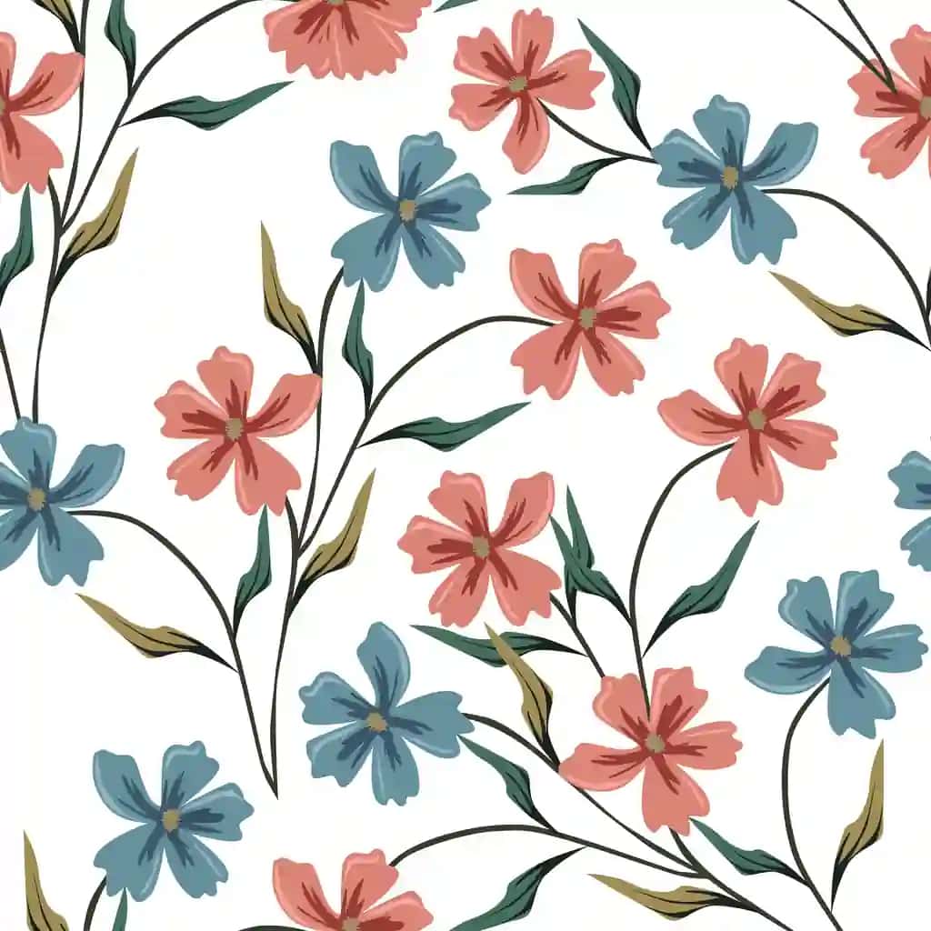 Amp gul cho'tkasi naqshsiz akvarel fonida | Pattern vintage rose brush floral seamless watercolor background