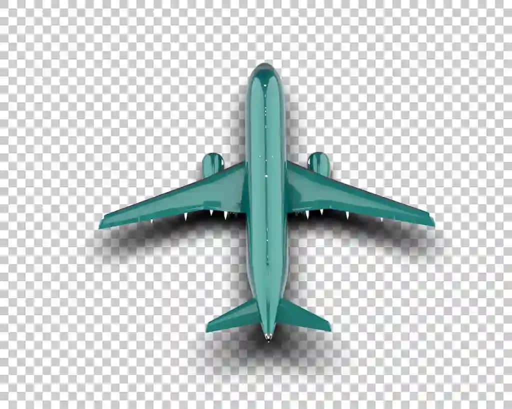 Samolyotdan ajratilgan fon 3D renderlash illyustratsiyasi | Airplane isolated background 3d rendering illustration