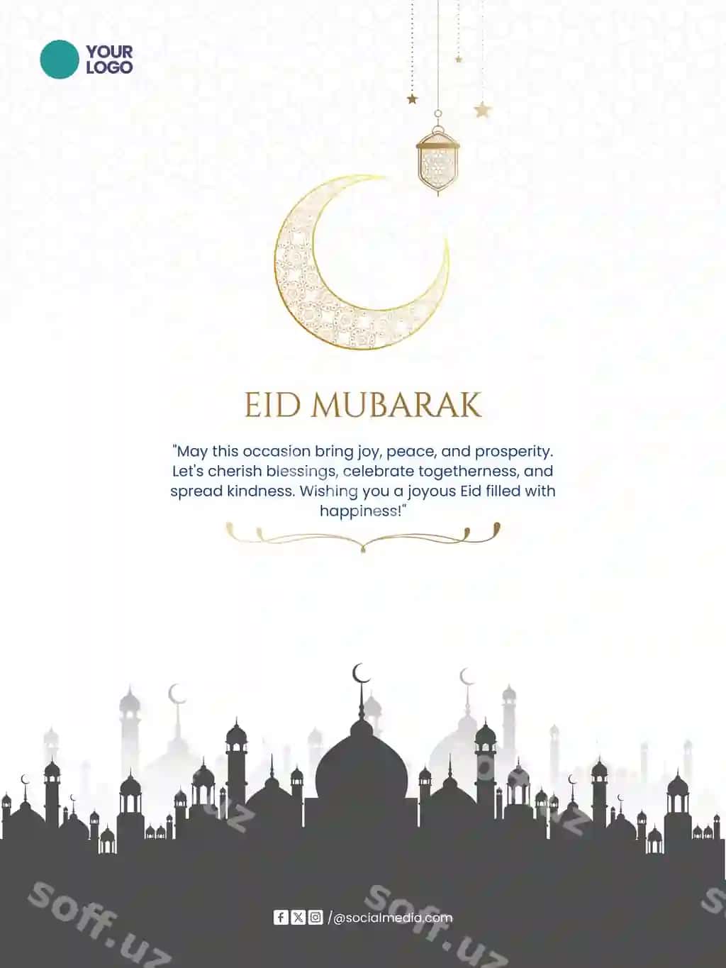 Hayit muborak tabriknomasi | Eid mubarak greeting card