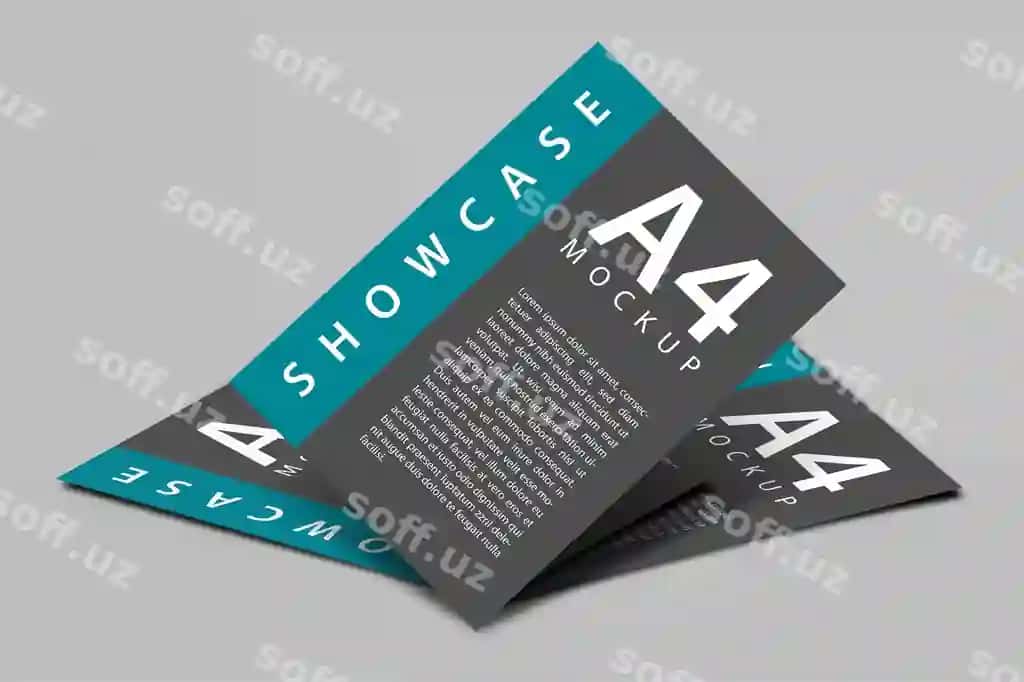Yaxlit flyer namunasi | Close up flyer mockup