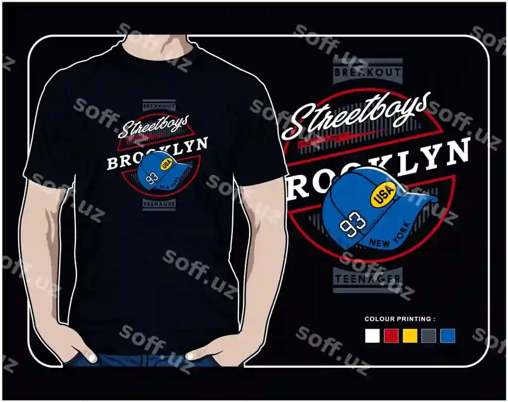 Brooklyn tipografiya illustratsiya grafik dizayn vektor grafika t | Brooklyn typography illustration graphic design vector graphic t