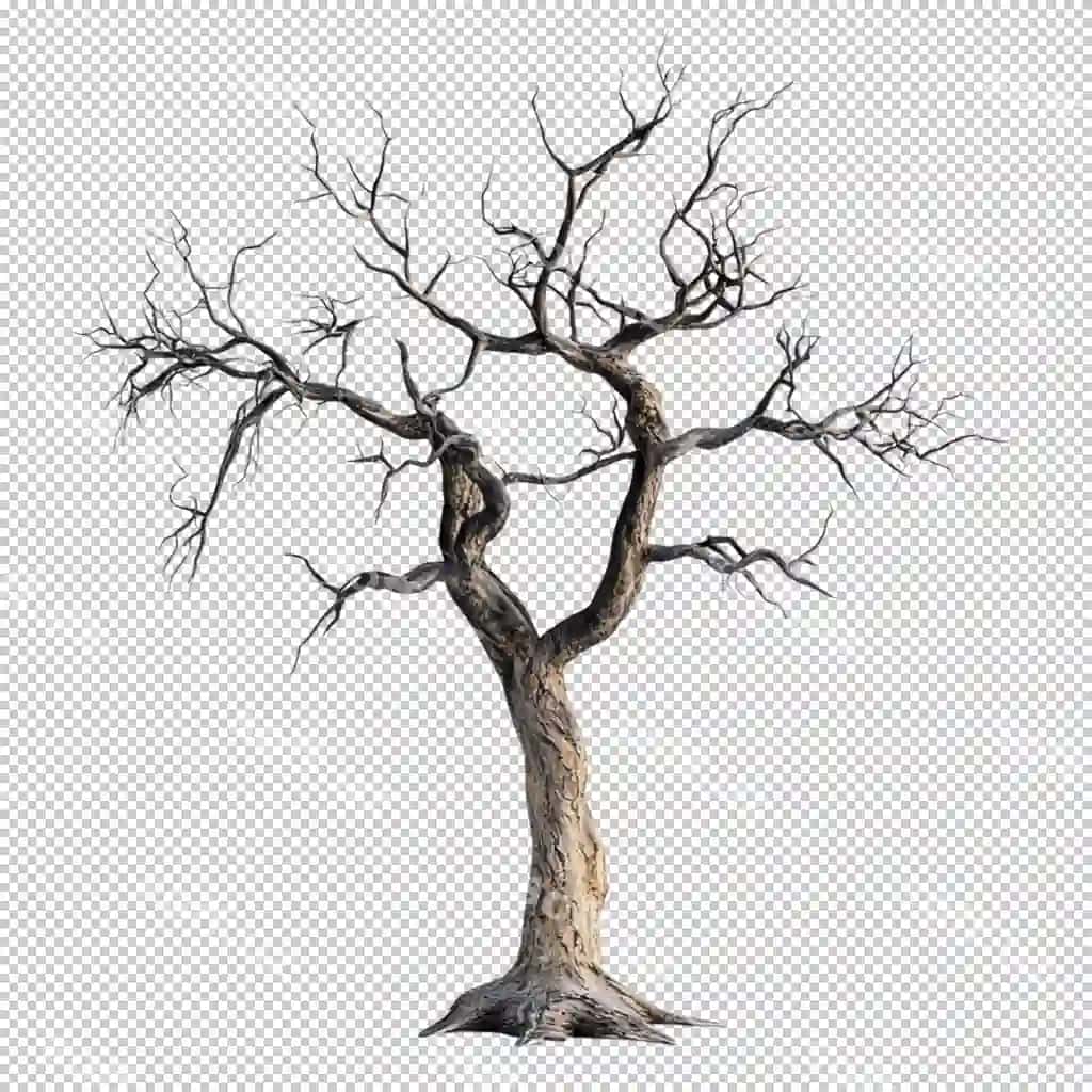 Katta daraxt faqat darmonlar shaffof orqa fonda | Huge tree only branches transparent background