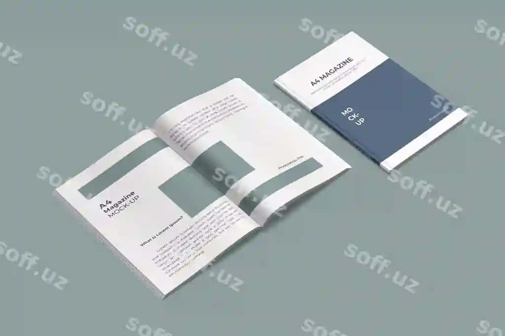 A4 jurnal maketi | A4 magazine mockup